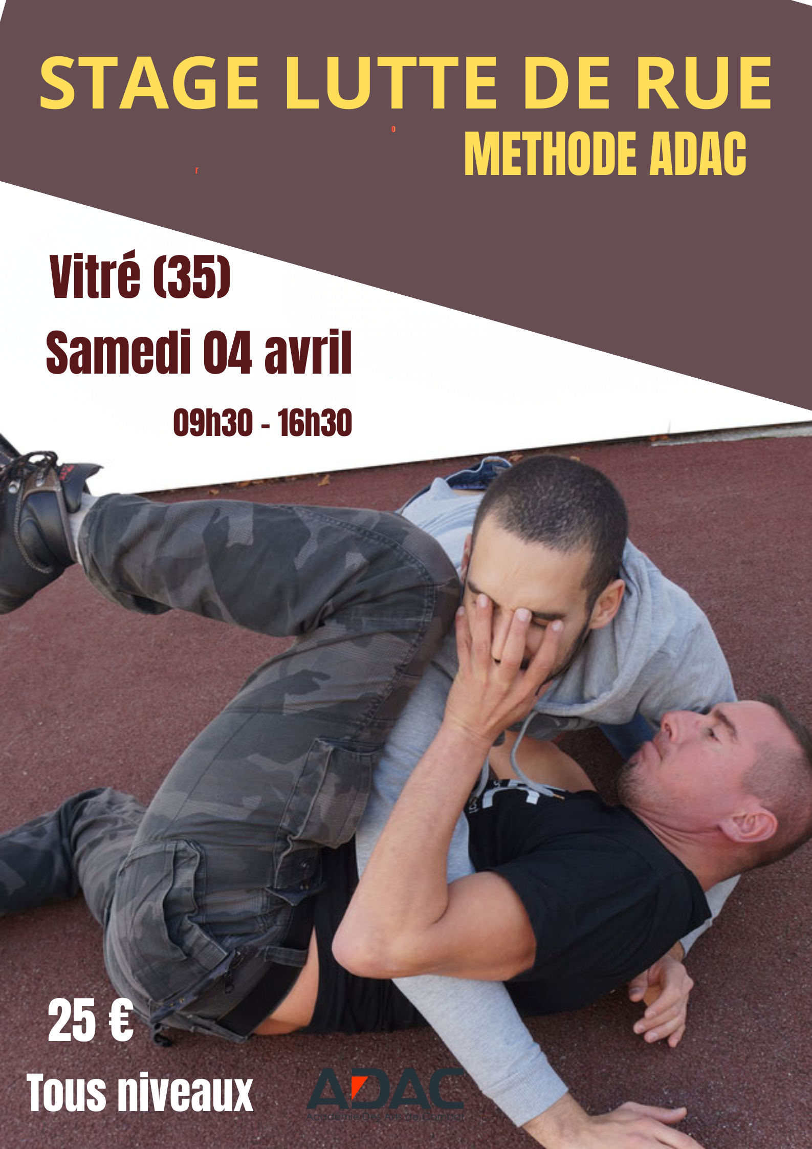 Stage Lutte de rue »Savoir se défendre au sol » à vitré
